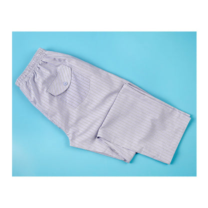 Basix Men's Stripes Trouser, Sky Blue &amp; White, Cotton, MT-949
