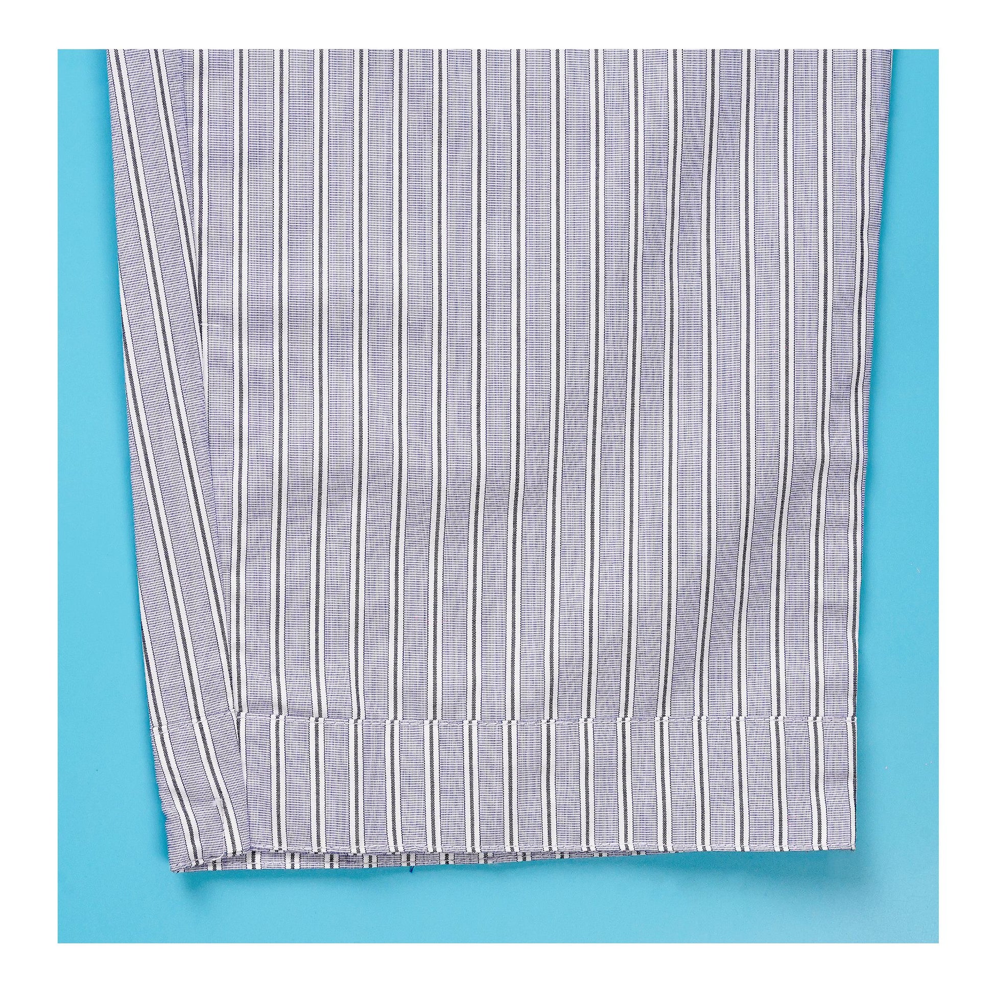 Basix Men's Stripes Trouser, Sky Blue &amp; White, Cotton, MT-949