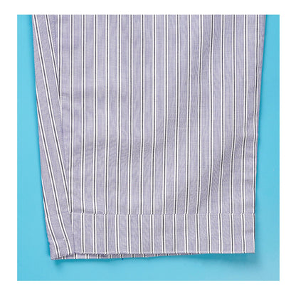 Basix Men's Stripes Trouser, Sky Blue &amp; White, Cotton, MT-949