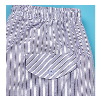 Basix Men's Stripes Trouser, Sky Blue &amp; White, Cotton, MT-949
