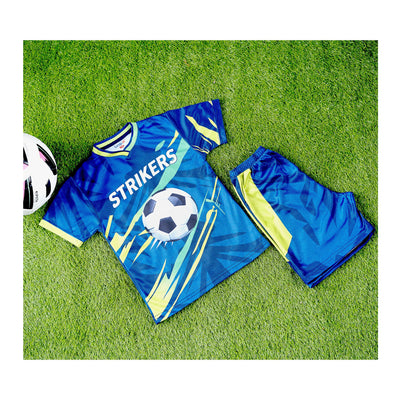 Basix Boy's Football Kits, Navy & White Strikers, 10