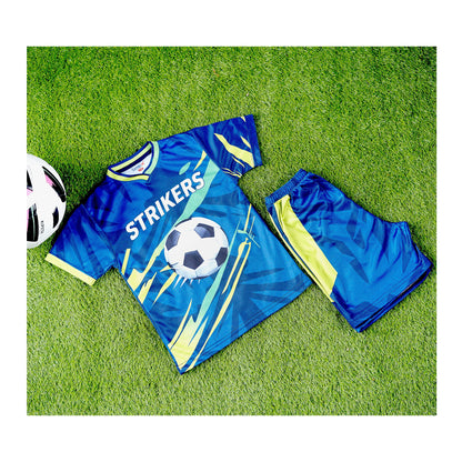 Basix Boy's Football Kits, Navy &amp; White Strikers, 10