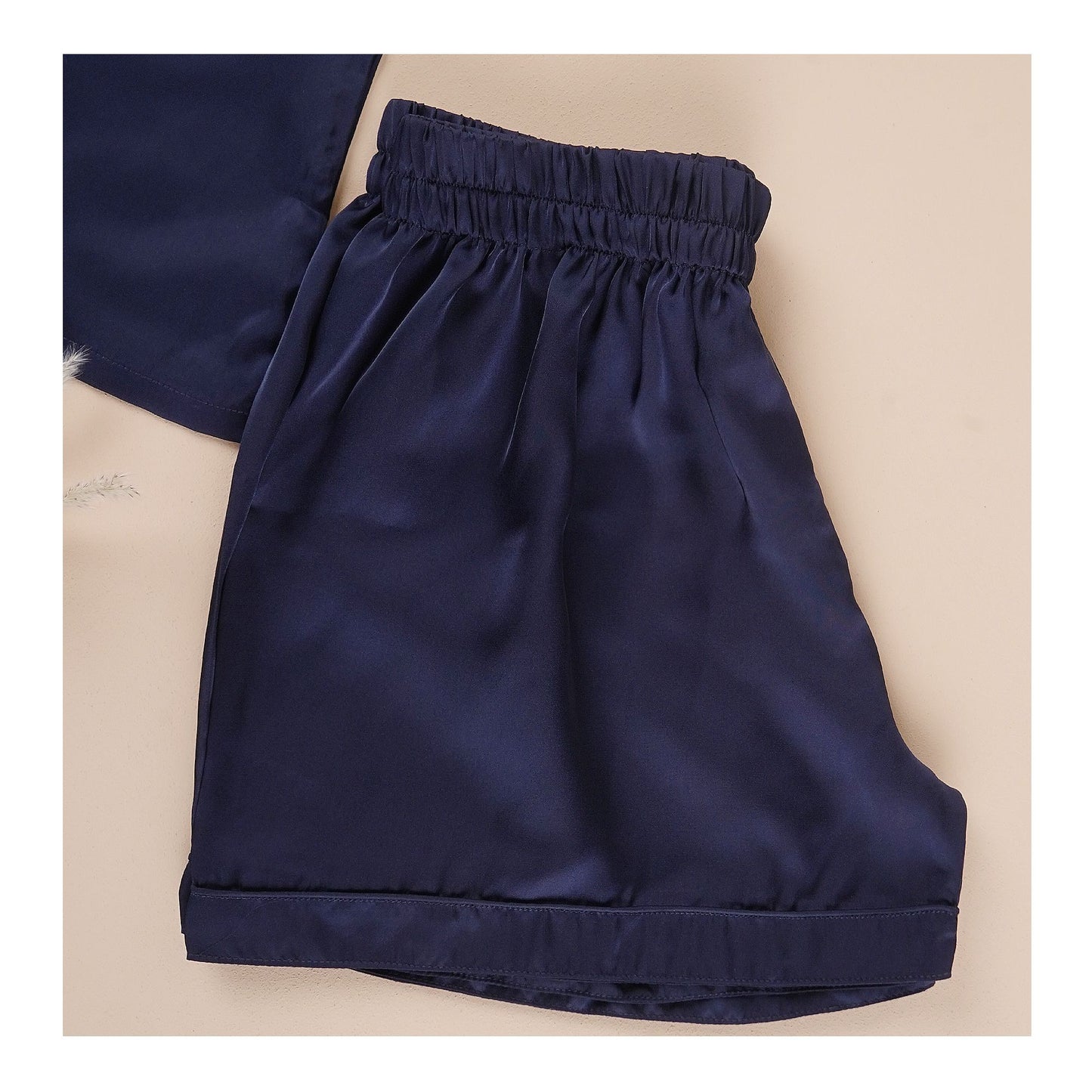 Basix Women's Cami Top &amp; Short With Large Piping, 2 Piece Set, Navy Blue, CS-128