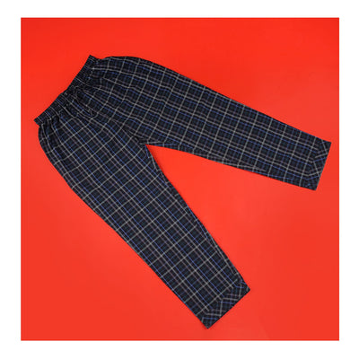 Basix Men's Multiple Colored Checkered Trouser, Black & Blue, MT-951
