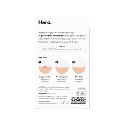 Hero Cosmetics Mighty Pimple Patch Invisible+ For Sensitive Skin  24-Pack