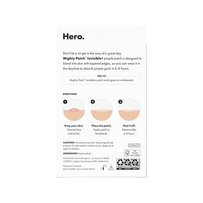 Hero Cosmetics Mighty Pimple Patch Invisible+ For Sensitive Skin  24-Pack