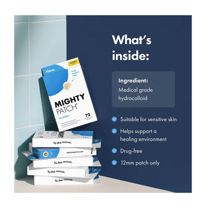 Hero Cosmetics Mighty Pimple Patch Invisible+ For Sensitive Skin  24-Pack