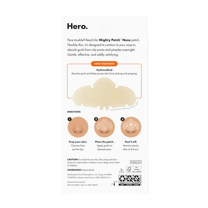 Hero Cosmetics Mighty Nose Patch  For All Types Of Skin  8-Pack