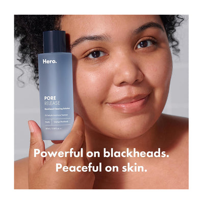 Hero Cosmetics Pore Release Blackhead Clearing Solution  Salicylic Acid  AHA & BHA  For Oily & Sensitive  100ml