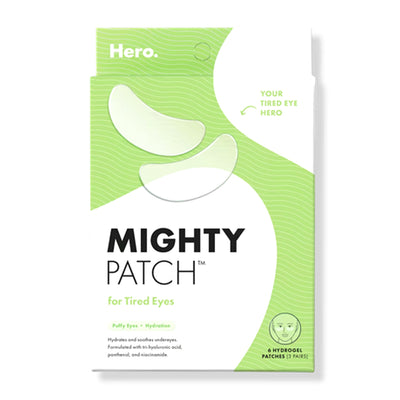 Hero Cosmetics Mighty Eye Patches  Niacinamide  Hyaluronic Acid  For Tired Eyes  6-Pack