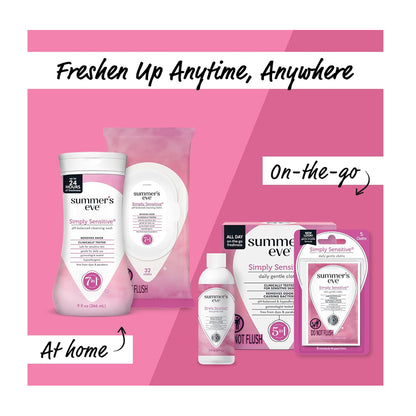 Summer's Eve 7-In-1 Simply Sensitive Feminine Cleansing Wash  Daily Intimate Wash  Dyes & Paraben Free  For Sensitive Skin