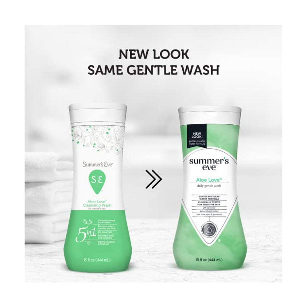 Summer's Eve Aloe Love LOVE Cleansing Wash  For Sensitive Skin  444ml