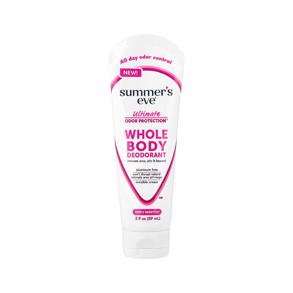 Summer's Eve Simply Sensitive Ultimate Odor Protection Whole Body Deodorant  Vitamin E  Shea Butter  For Sensitive Skin  89ml
