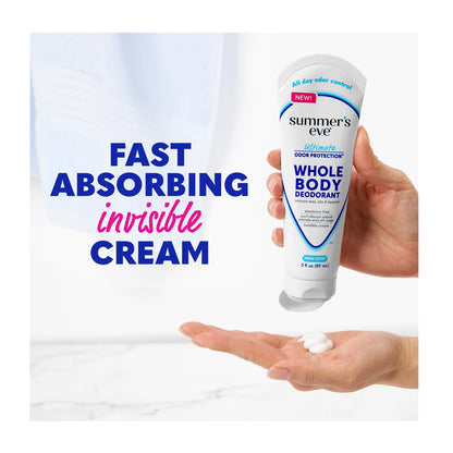 Summer's Eve Fresh Scent Ultimate Odor Control Whole Body Deodorant  Aluminum & Paraben Free  For Sensitive Skin  89ml