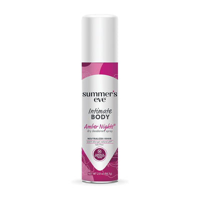 Summer's Eve Amber Nights Daily Refreshing Feminine Body Deodorant Spray  Talc-Free  Vitamin E  56.7g
