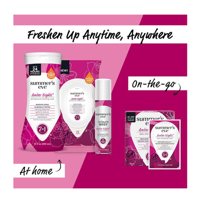 Summer's Eve Amber Nights Daily Refreshing Feminine Body Deodorant Spray  Talc-Free  Vitamin E  56.7g