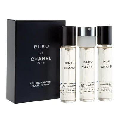 Chanel Bleu De Chanel Pour Homme Gift Set, For Men, 3 X Edp Spray 20ml Refill
