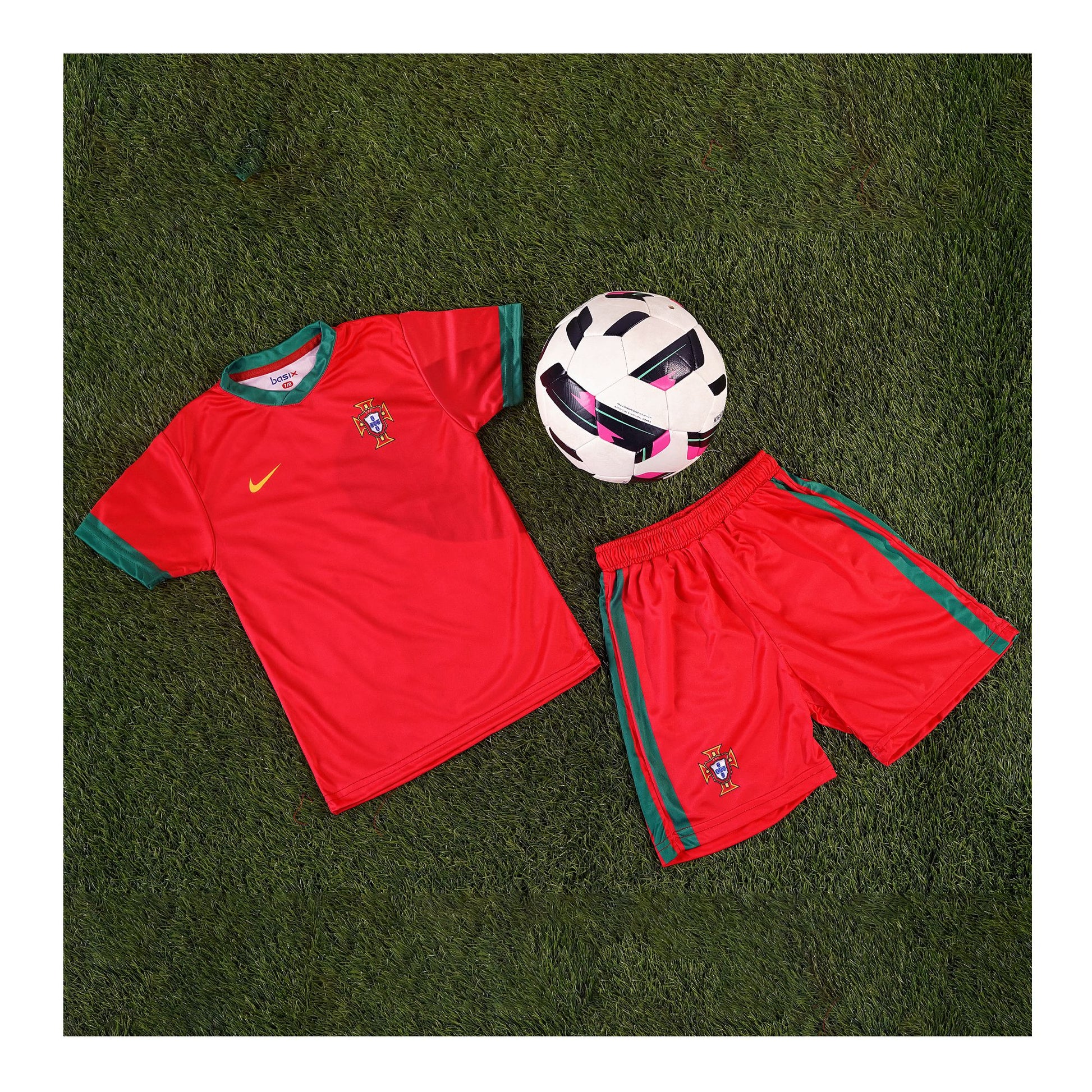 Basix Boy's No 7 Porutugal Football Kit, FK-101