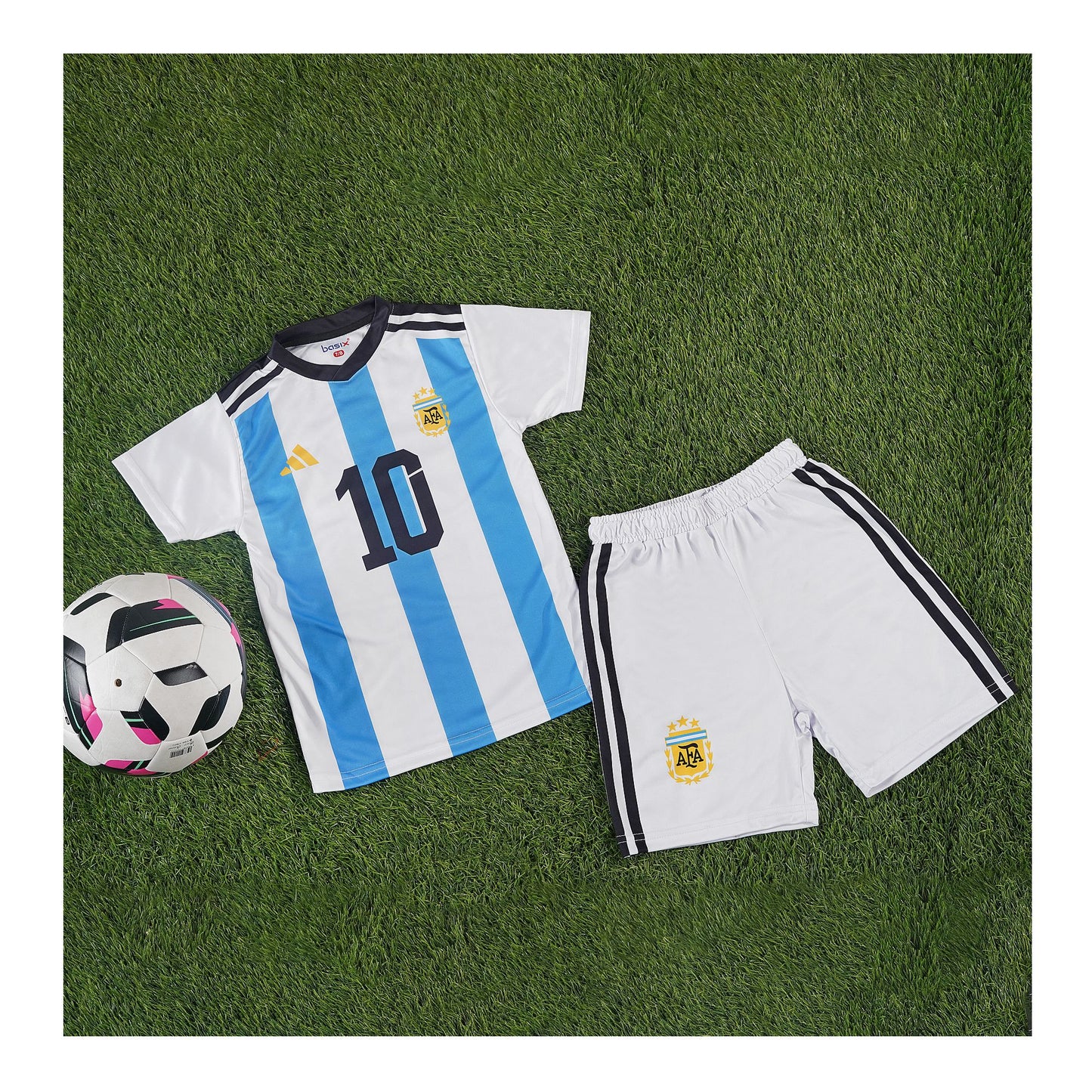 Basix Boy's No 10 Argentina Football Kit, FK-102