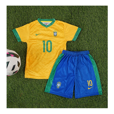 Basix Boy's No 10 Brazil Football Kit, FK-103