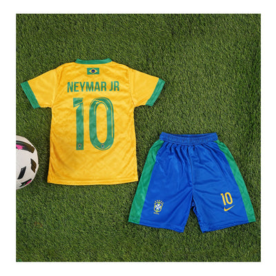 Basix Boy's No 10 Brazil Football Kit, FK-103