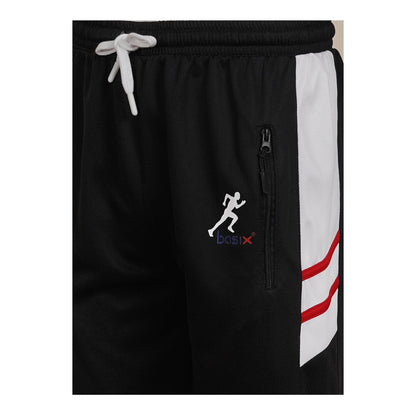 Basix Men's Zipper Pockets Mesh 3 Quarter, Black &amp; White, M3Q-1010