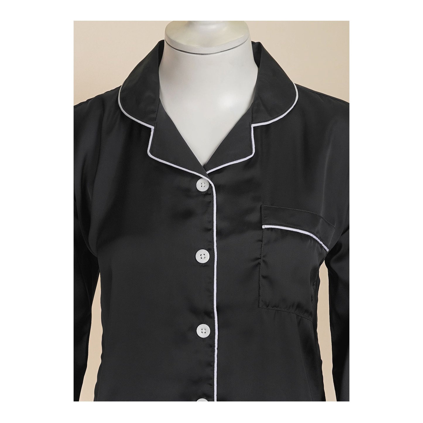 Basix Women's Silk Shirt &amp; Trouser 2 Piece Suit, Charcoal, SW-132