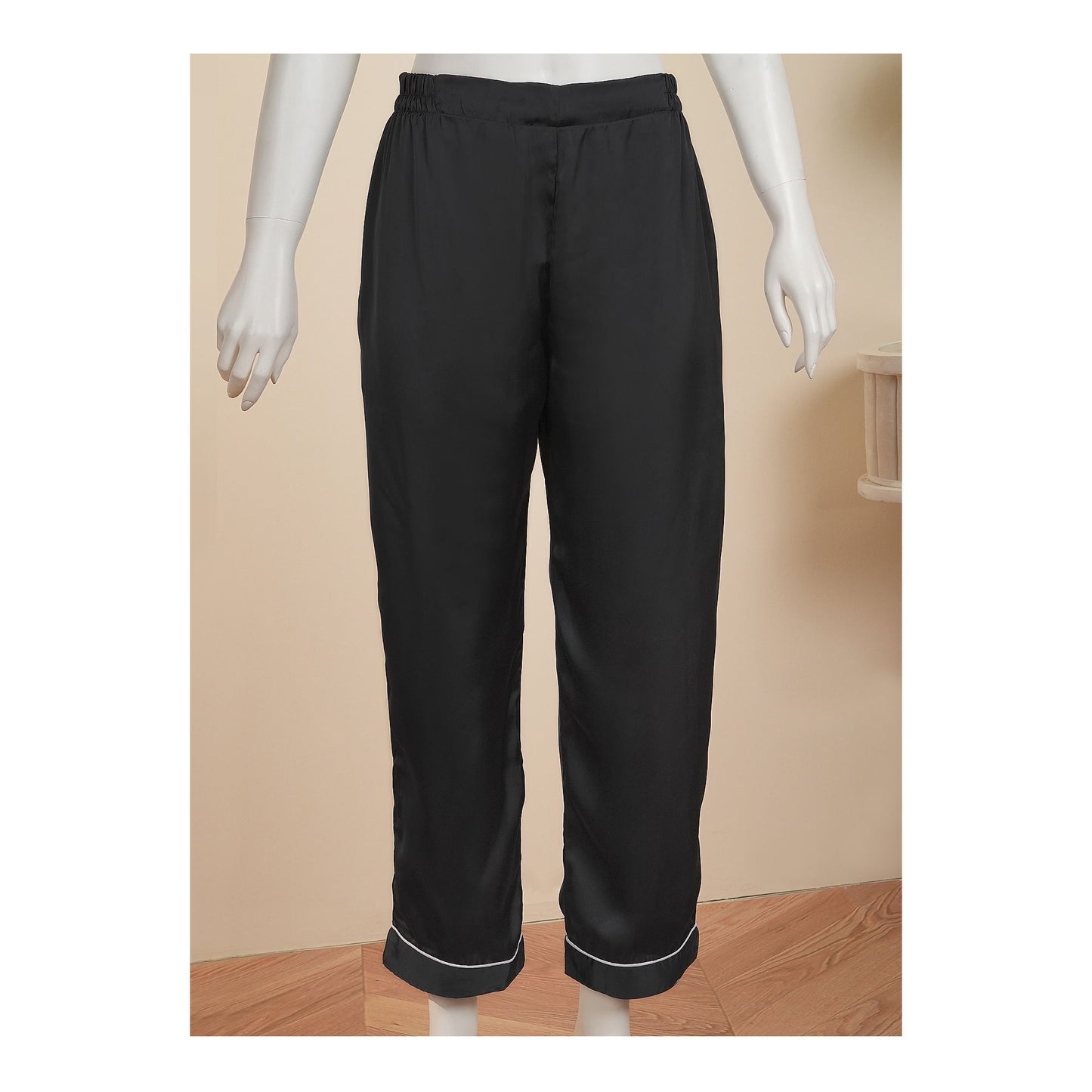 Basix Women's Silk Shirt &amp; Trouser 2 Piece Suit, Charcoal, SW-132