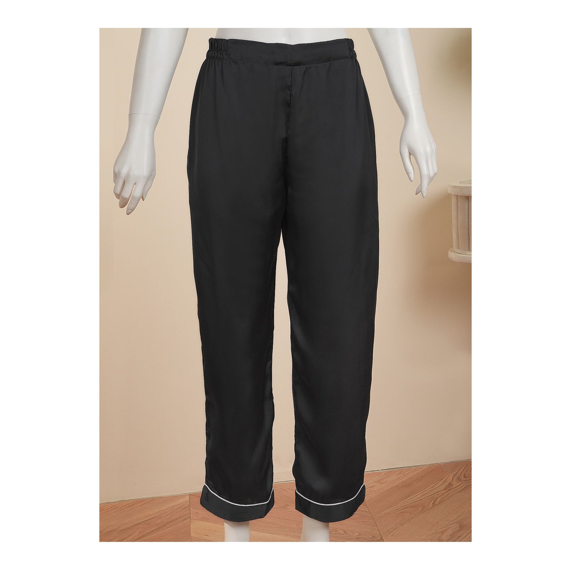 Basix Women's Silk Shirt &amp; Trouser 2 Piece Suit, Charcoal, SW-132