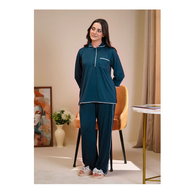 Basix Women's 4 Way Jersey Stretch Self Adjustment Fabric Western Co-Ords Teal CORD-130