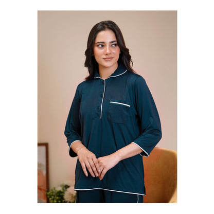 Basix Women's 4 Way Jersey Stretch Self Adjustment Fabric Western Co-Ords Teal CORD-130