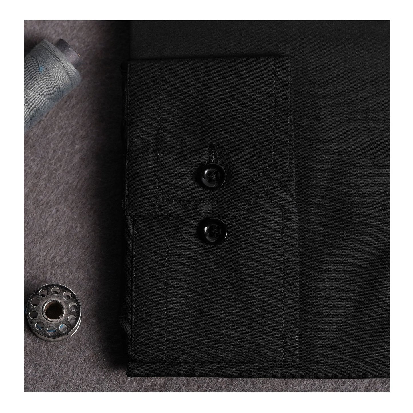 Basix Men's Basic Shirt Black Ds-02