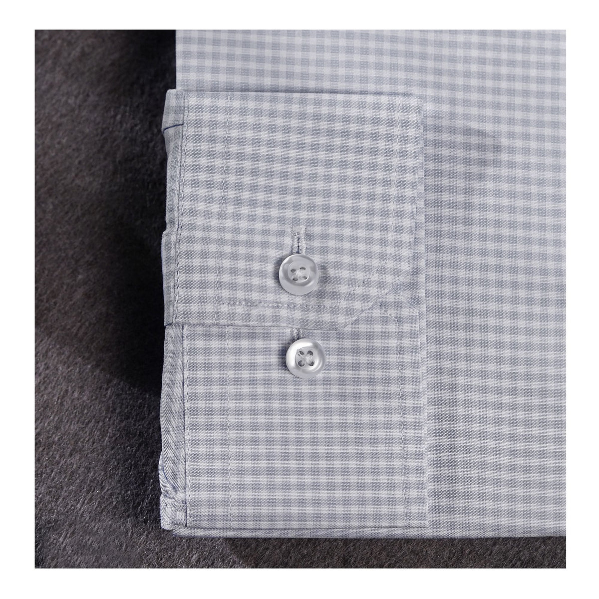 Basix Men's Signature Check Shirt Grey Ds-03
