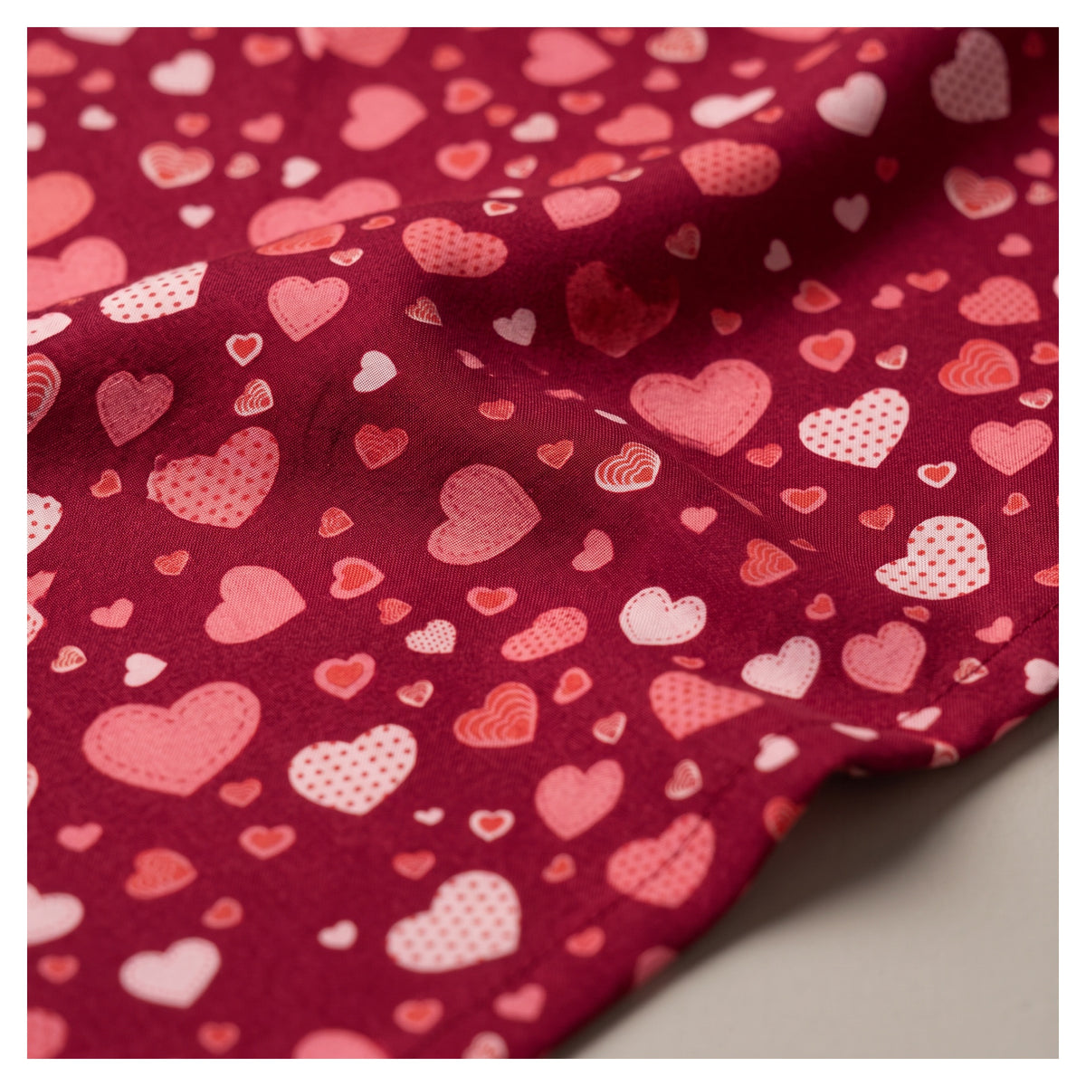 Basix Women's Sweet Hearts Drop Shoulder Sleeveless Set 2-Piece Maroon & Pink Viscose LW-681