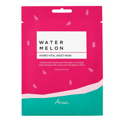 Ariul Watermelon Hydro Vital Sheet Mask, Hyaluronic Acid, Glycerin, For Hydrated Skin, 23ml