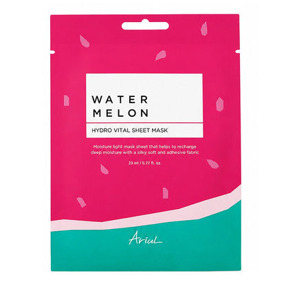 Ariul Watermelon Hydro Vital Sheet Mask, Hyaluronic Acid, Glycerin, For Hydrated Skin, 23ml