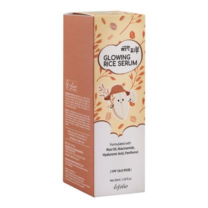 Esfolio Glowing Rice Serum, Niacinamide, Hyaluronic Acid, For Bright Skin, 50ml
