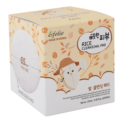 Esfolio Pure Skin Rice Cleansing Pad, 130ml, 60-Pack