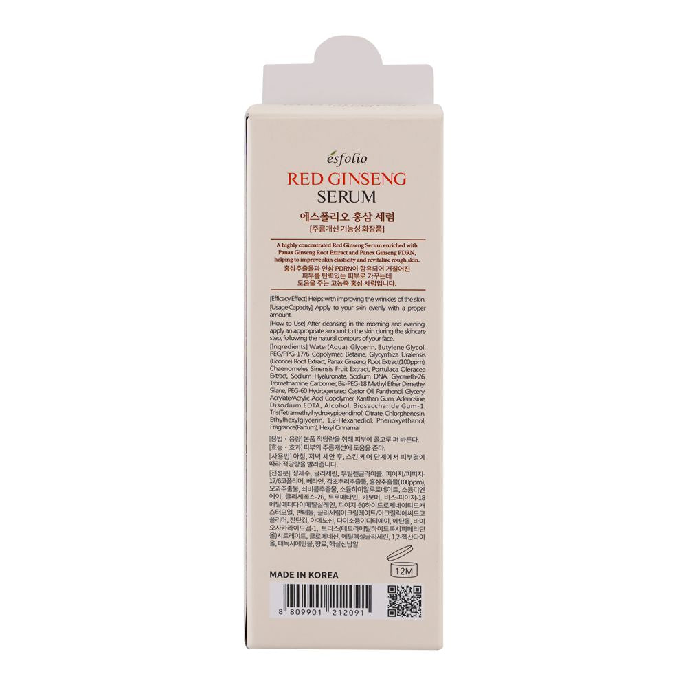Esfolio Red Ginseng Hydrating & Nourishing Serum, Glycerin, For Hydrated Skin, 50ml