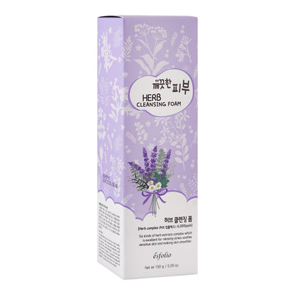 Esfolio Herb Cleansing Foam, Lauric Acid, Glycerin, For Sensitive Skin, 150ml