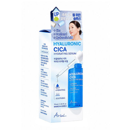 Ariul Hyaluronic Cica Hydrationg Serum, Hyaluronic Acid, Glycerin, For Dry Skin, 70ml
