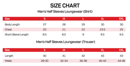 Basix Men's Checks Short Sleeves Loungewear, 2 Piece Set, Caramel Brown & Black, LW-837