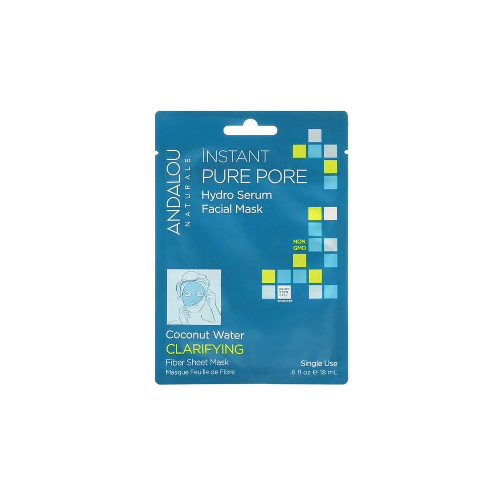 Andalou Naturals Instant Pure Pore Hydro Serum Facial Mask, 18ml