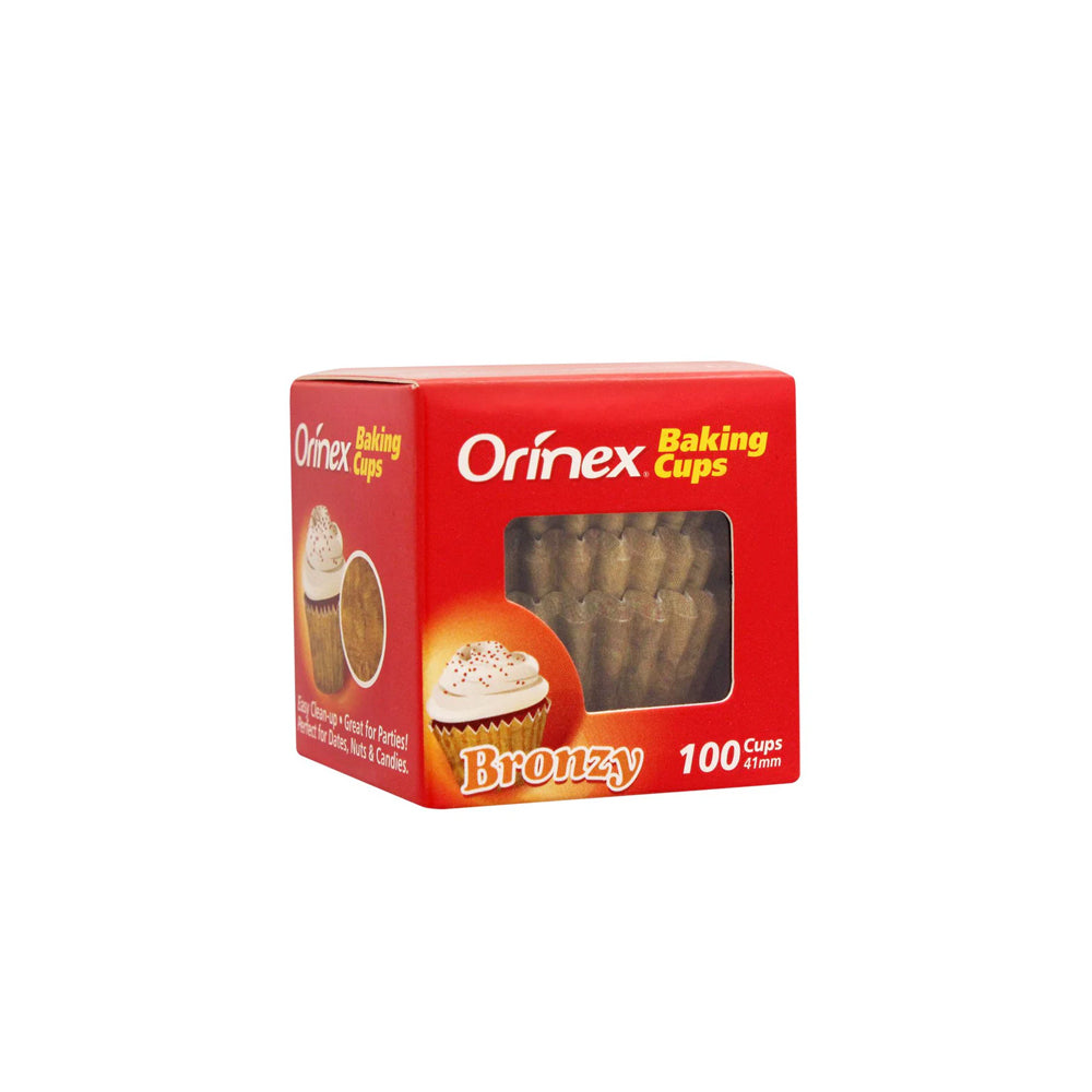 Orinex Baking Cups, Bronzy, 100-Pack