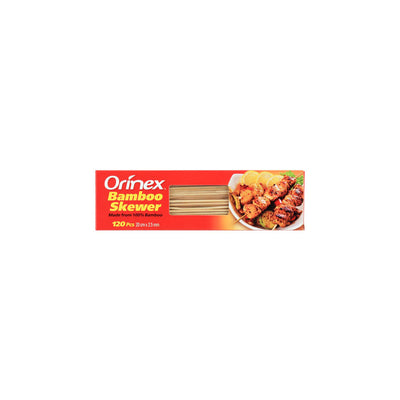 Orinex Bamboo Skewer, 120-Pack, 20cm x 2.5mm