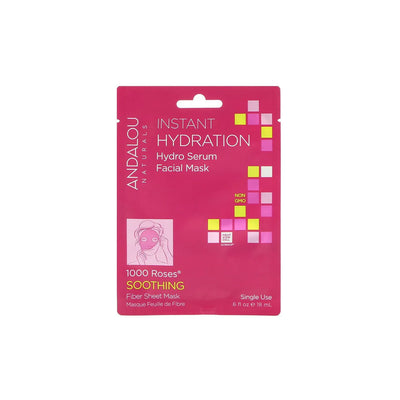 Andalou Naturals Instant Hydration Hydro Serum Facial Mask, 18ml