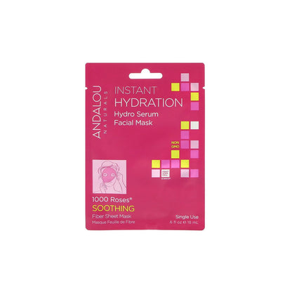 Andalou Naturals Instant Hydration Hydro Serum Facial Mask, 18ml