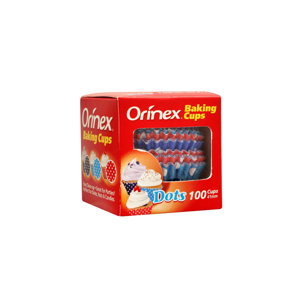 Orinex Baking Cups, Dots, 100-Pack