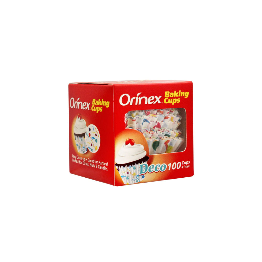 Orinex Baking Cups, Deco, 100-Pack
