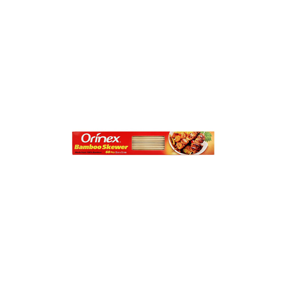 Orinex Bamboo Skewer, 30cm x 3.5mm, 60-Pack